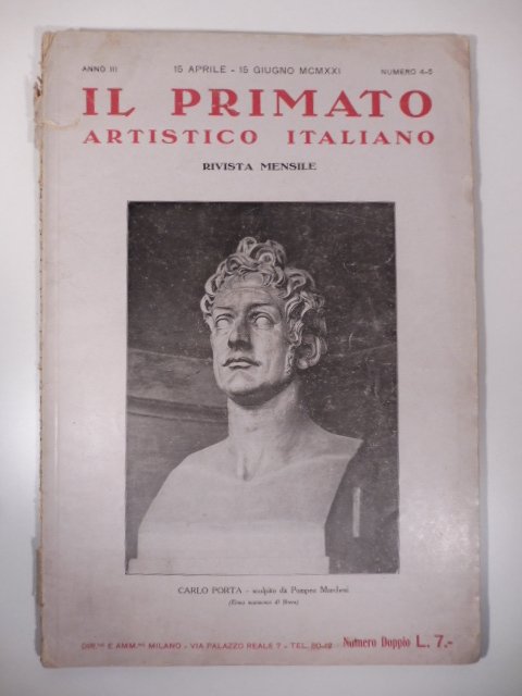 Il primato artistico italiano. Rivista mensile, anno III, 15 aprile-15 …