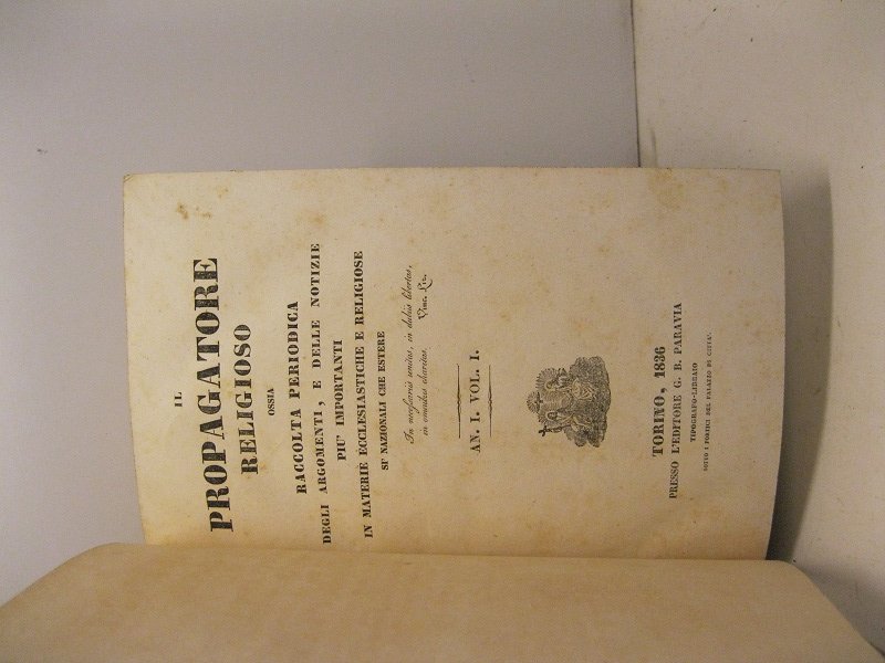 Il propagatore religioso ossia raccolta periodica degli argomenti e delle …