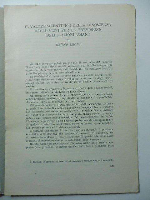 Il valore scientifico della conoscenza degli scopi per la previsione …