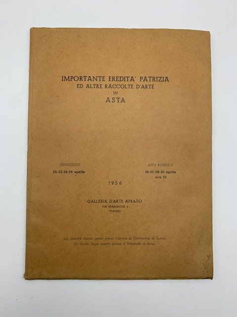 Importante eredita' patrizia ed altre raccolte d'arte in asta.Galleria d'arte …