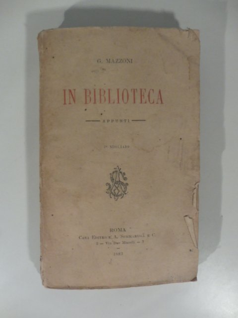 In biblioteca. Appunti. 1o migliaio