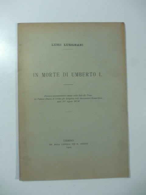 In morte di Umberto I