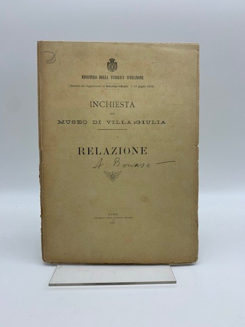 Inchiesta sul Museo di Villa Giulia. Relazione