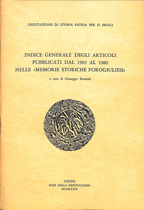 Indice generale degli articoli pubblicati dal 1905 al 1980 nelle …