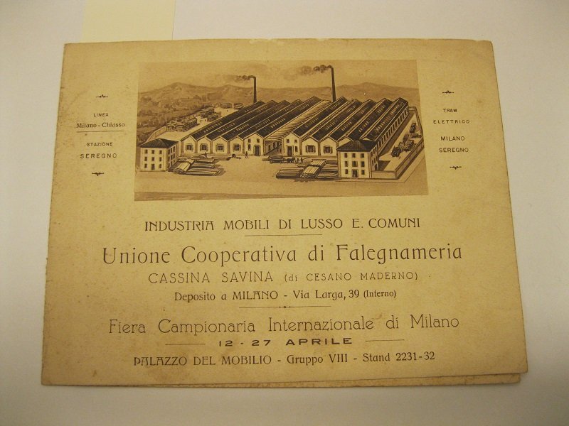 Industria mobili di lusso E. Comuni. Unione cooperativa di falegnameria …