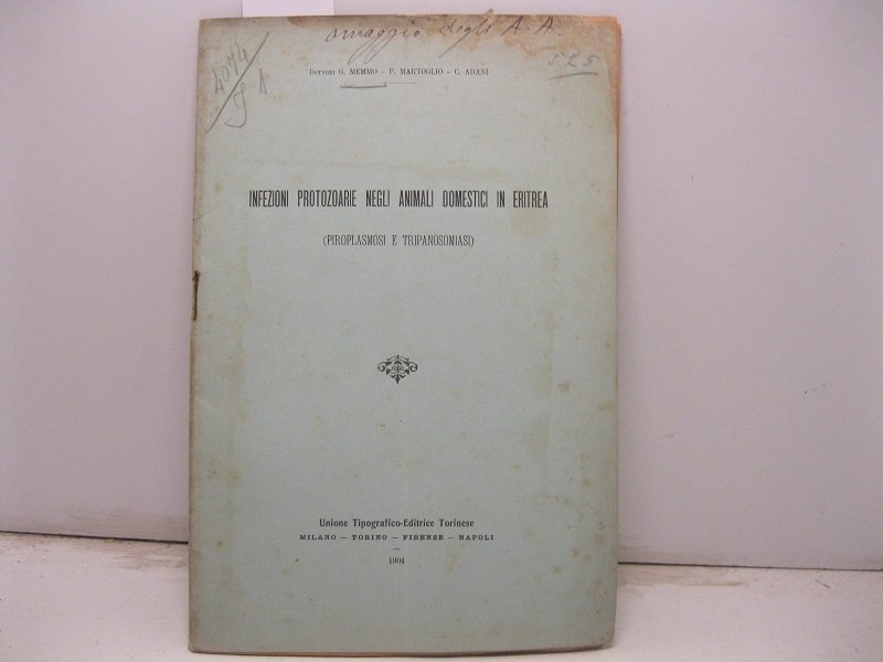 Infezioni protozoarie negli animali domestici in Eritrea (piroplasmosi e tripanosomiasi)