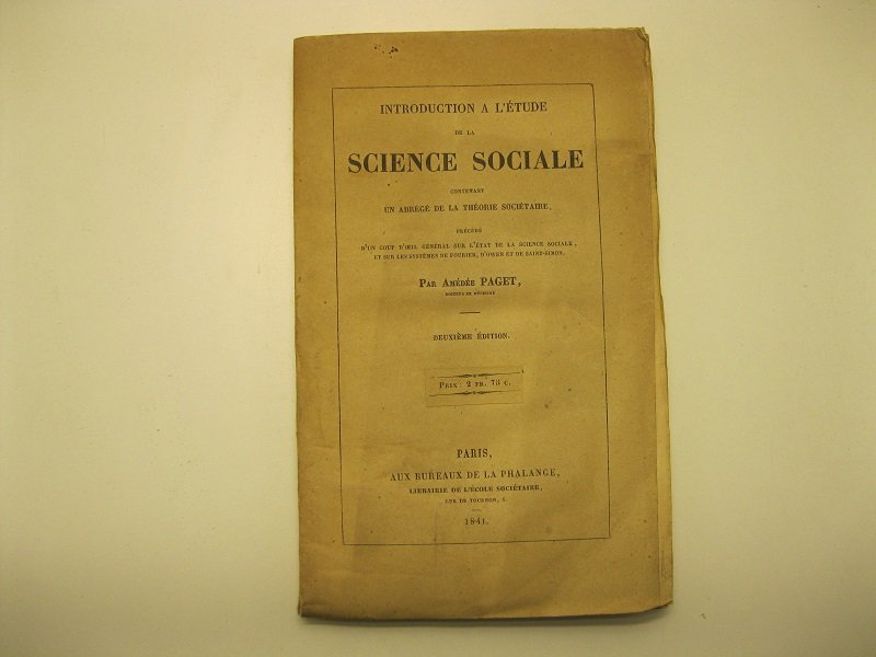 Introduction a' l'e'tude de la science sociale contenant un abre'ge' …