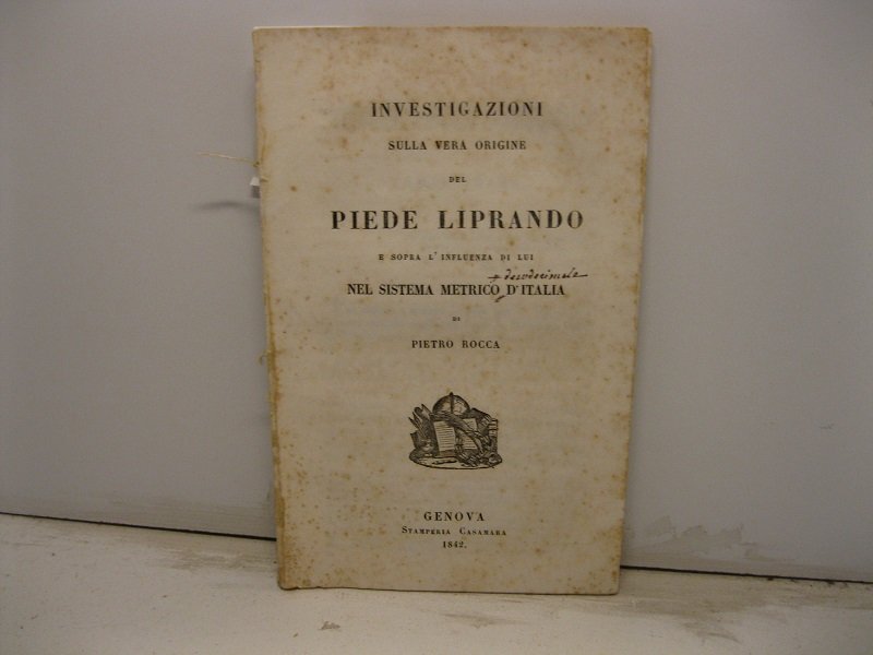 Investigazioni sulla vera origine del piede Liprando e sopra l'influenza …