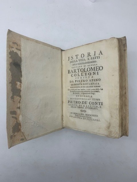 Istoria della vita e fatti dell'eccellentissimo capitano di guerra Bartolomeo … | Immagine principale