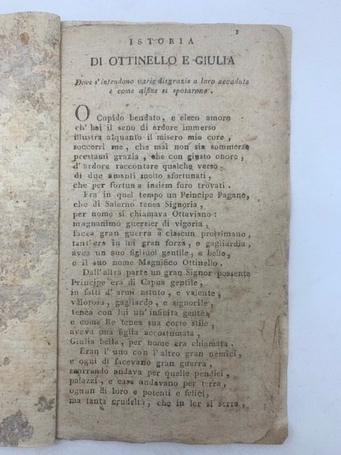 Istoria di Ottinello e Giulia dove s'intendono varie disgrazie a … | Immagine principale