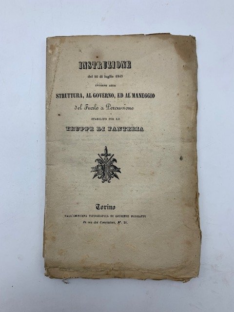 Istruzione del 26 di luglio 1843 intorno alla struttura, al …