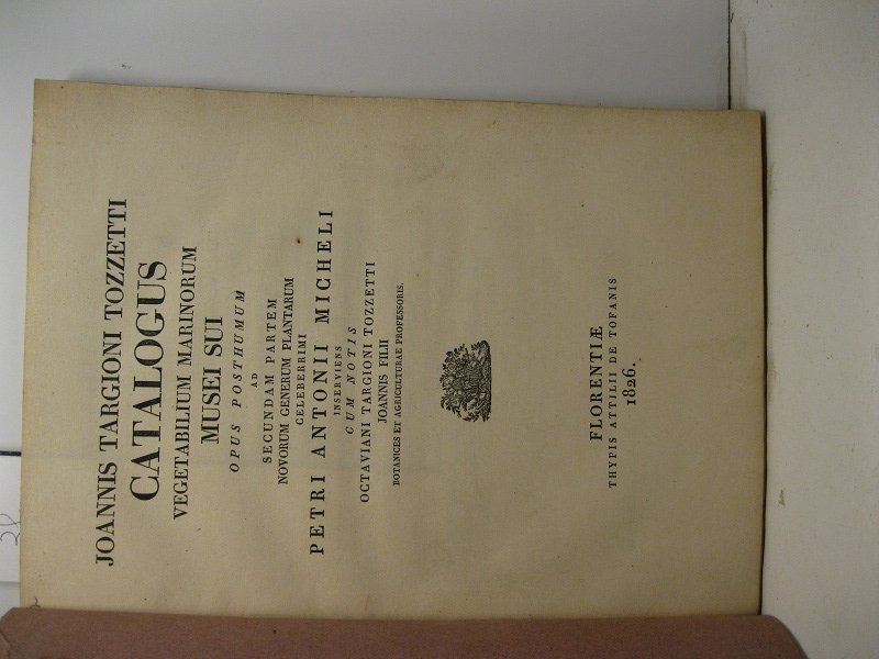 Joannis Targioni Tozzetti catalogus vegetabilium marinorum musei sui, opus posthumum …