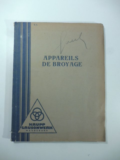Krupp Grusonwerk Magdeburg. Appareils de broyage
