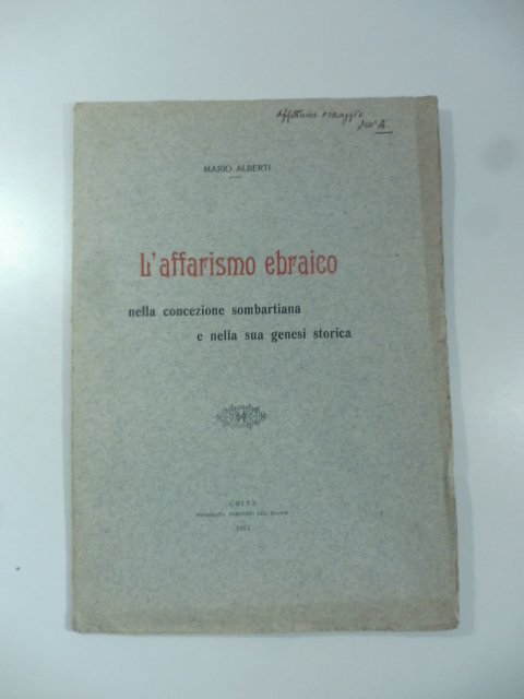 L'affarismo ebraico nella concezione sambartiana e nella sua genesi storica