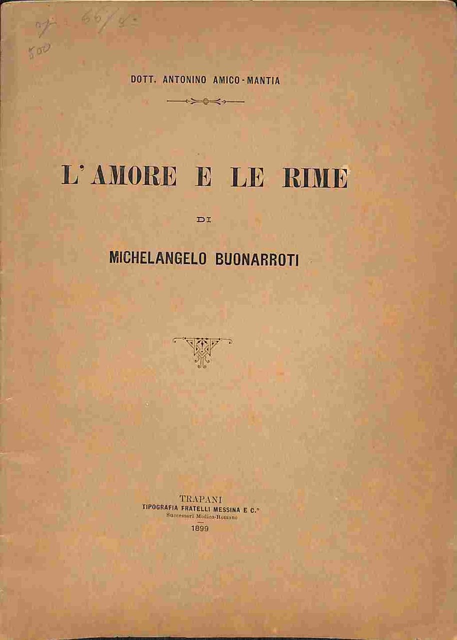 L'amore e le rime di Michelangelo Buonarroti