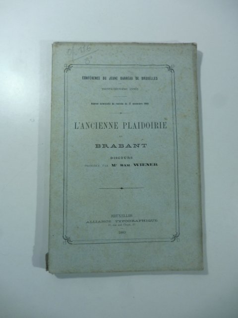 L'ancienne plaidoirie en Brabant