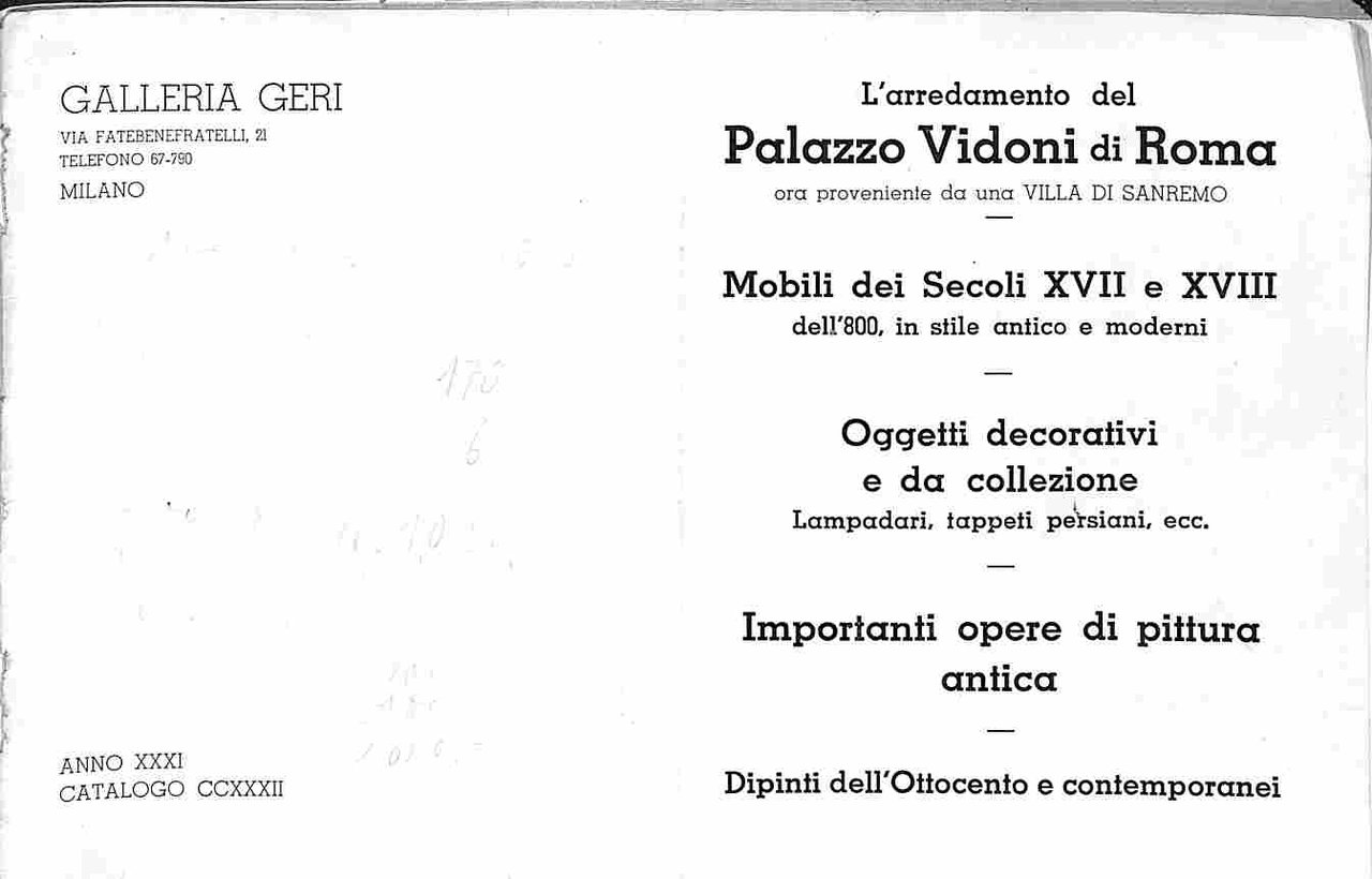 L'arredamento del Palazzo Vidoni di Roma ora proveniente da una …