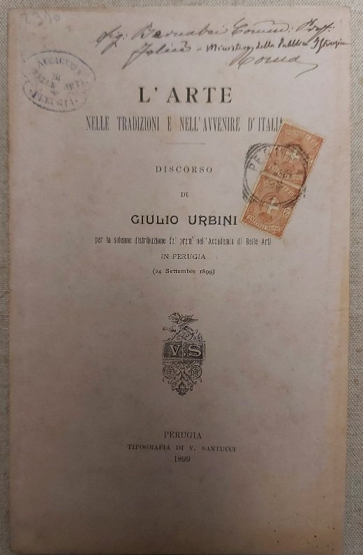 L'arte nelle tradizioni e nell'avvenire. Discorso