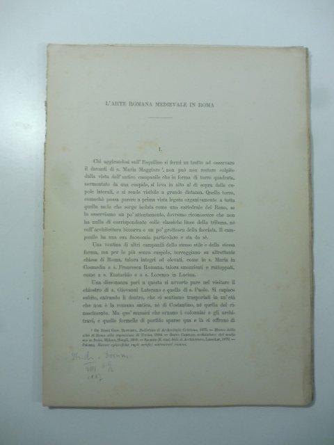 L'arte romana medievale in Roma