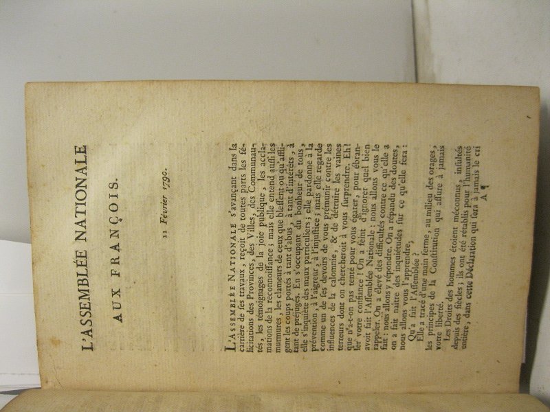 L'assemble'e nationale aux francois. 11 fevrier 1790