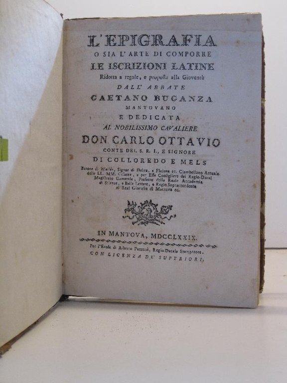 L'epigrafia o sia l'arte di comporre le iscrizioni latine ridotta … | Immagine Gallery 2