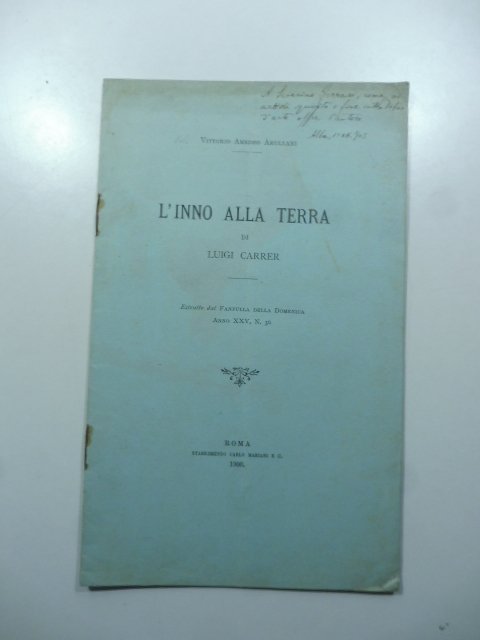 L'inno alla terra di Luigi Carrer