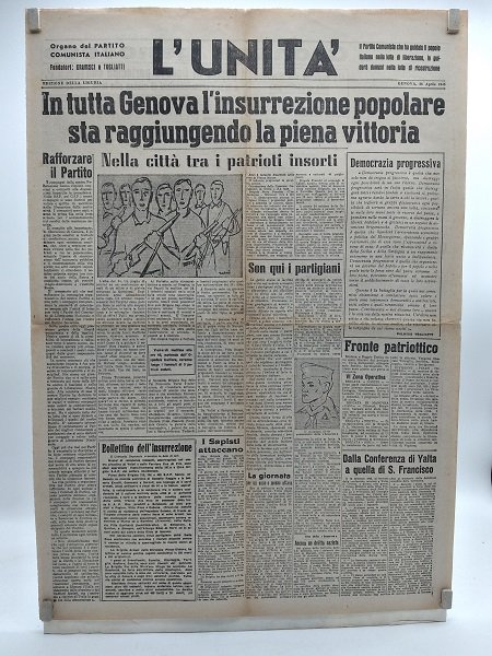 L'Unita'. Organo del Partito Comunista Italiano. Edizione della Liguria. Genova, …