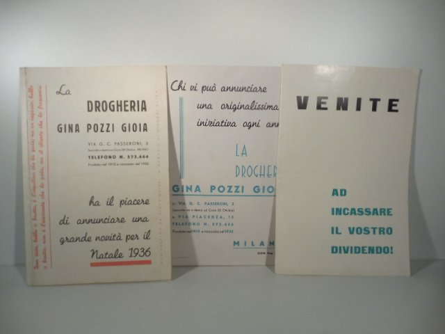 La drogheria Gina Pozzi Gioia. Milano. Ha il piacere di …
