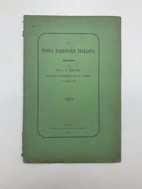 La festa nazionale italiana. Discorso