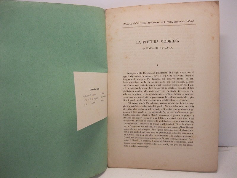 La pittura moderna in Italia ed in Francia
