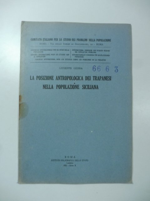 La posizione antropologica dei Trapanesi nella popolazione siciliana