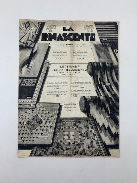La Rinascente, Milano. Settimana dell'arredamento. Assortimenti nuovi. N. 6, 10 …