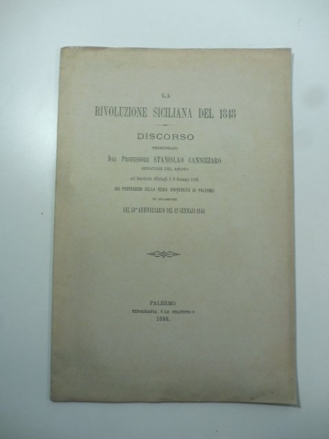 La rivoluzione siciliana del 1848. Discorso