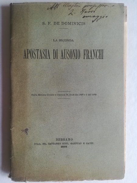 La seconda apostasia di Ausonio Franchi