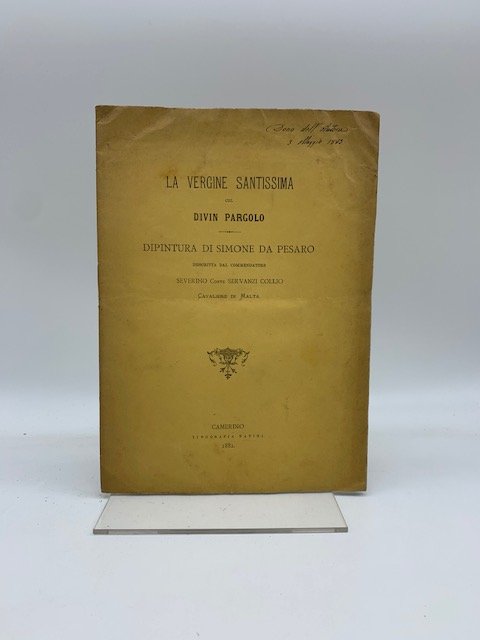 La Vergine Santissima col Divin Pargolo. Dipintura di Simone da …