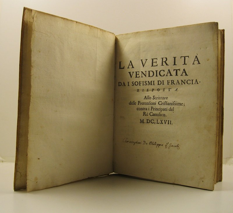 La verita' vendicata dai sofismi di Francia. Risposta allo scrittore …