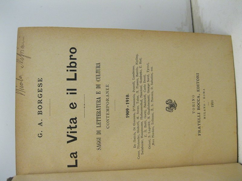 La vita ed il libro. Saggi di letteratura e di …