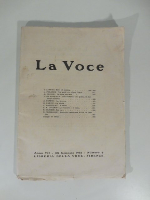 La Voce, 30 gennaio 1915