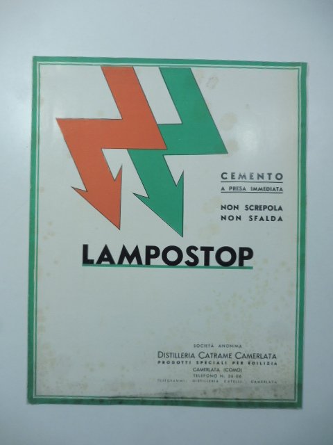 Lampostop. Cemento a presa immediata non screpola non sfalda. Distilleria …