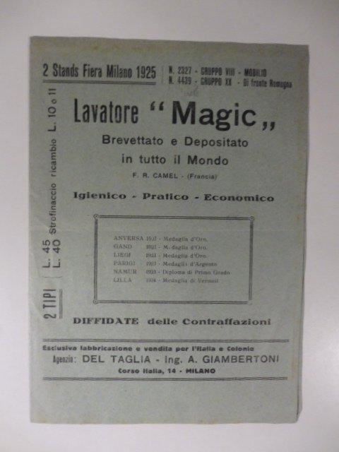 Lavatore Magic brevettato e depositato in tutto il mondo. Fiera …