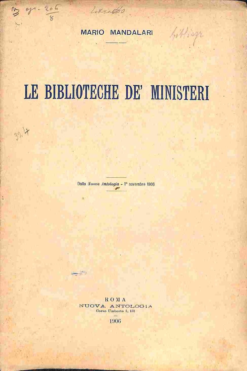 Le Biblioteche de' Ministeri