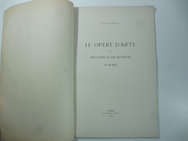 Le opere d'arte del Monastero di Tor de' Specchi in …