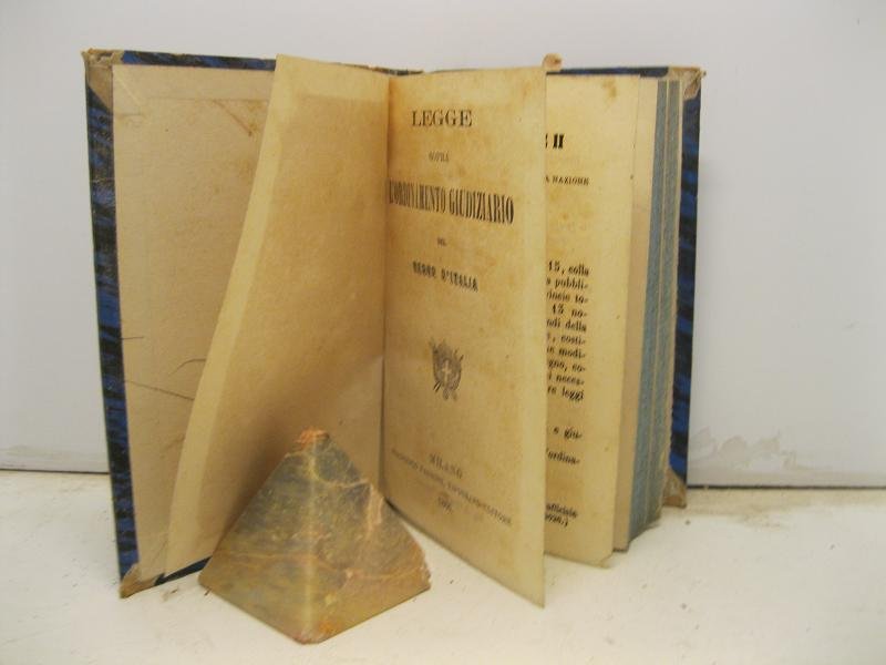 Legge sopra l'ordinamento giudiziario del Regno d'Italia; LEG. CON: Regolamento …