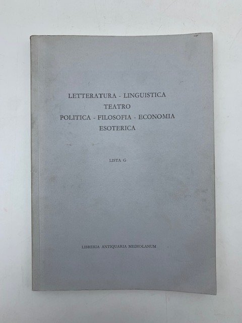 Letteratura - Linguistica - Teatro - Politica - Filosofia - …