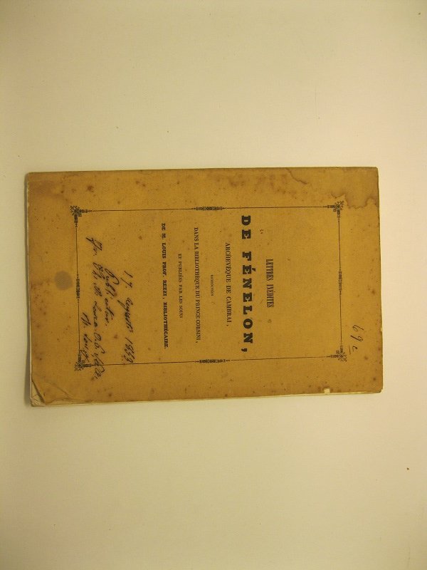 Lettres inedits de Fenelon archevequen de Cambrai retrouvees dans la … | Immagine principale