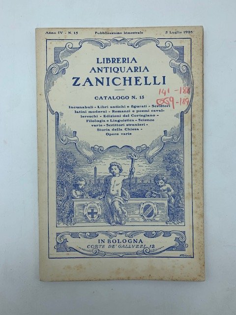 Libreria antiquaria Zanichelli. Catalogo n. 15