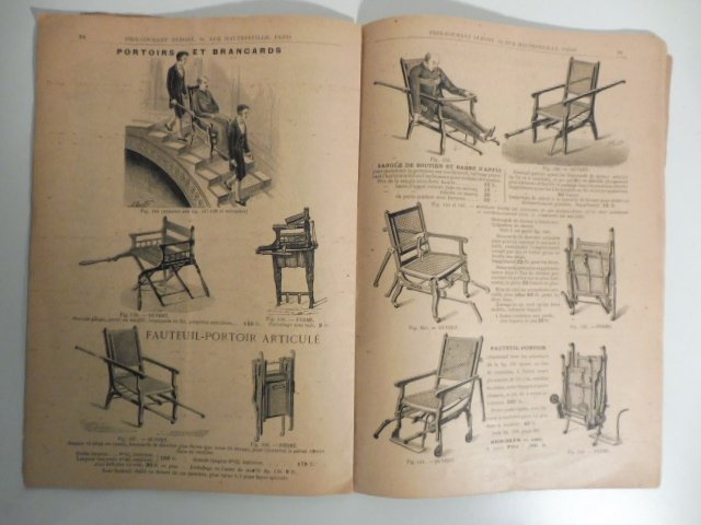 Lits, fauteuils, voitures et appareils mecaniques pour malades et blesses …