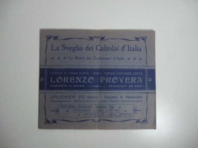 Lorenzo Provera, negoziante pellami, Valenza Po. Tomaie giunte d'ogni genere