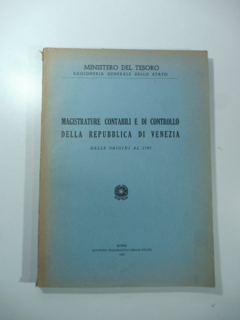 Magistrature contabili e di controllo della Repubblica di Venezia dalle …