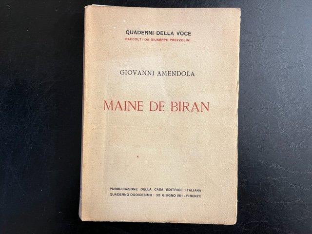 Maine de Biran. Quattro lezioni tenute alla biblioteca filosofica di …